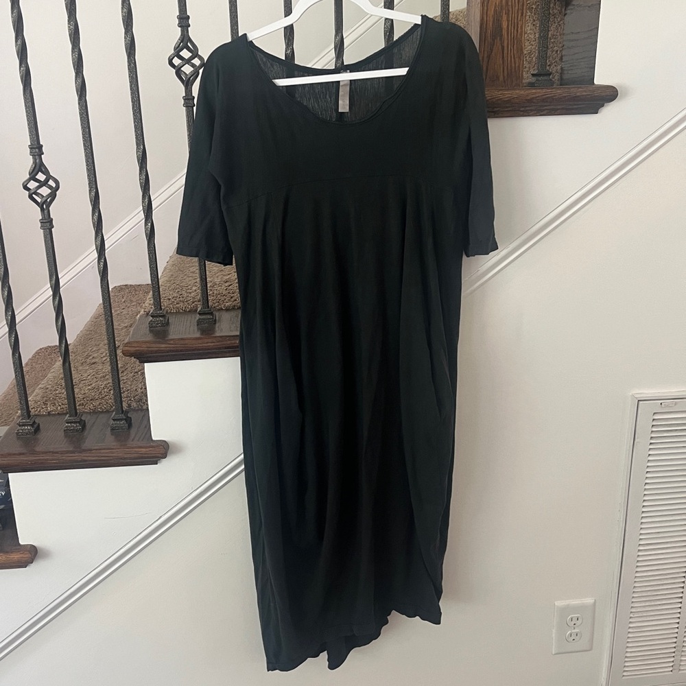 Grey Violet Black Dress with Pockets